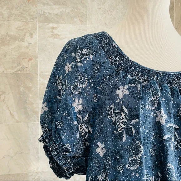 TORRID Chambray Floral Short Sleeve Dress - Picture 4 of 8